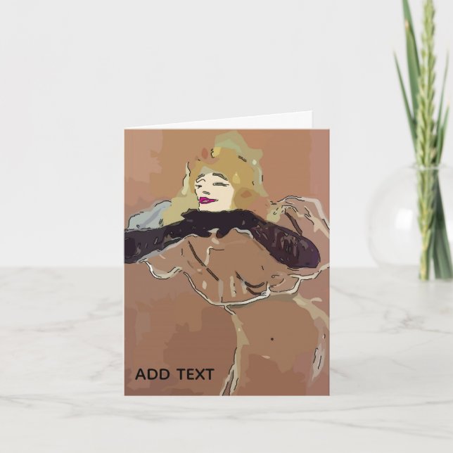 Cartão French Woamn (Frente)