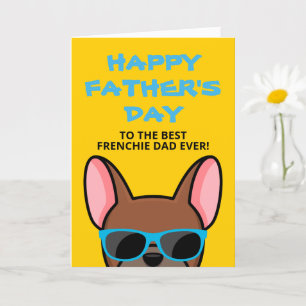 Cartão Frenchie Dia de os pais Red Fawn French Buldog