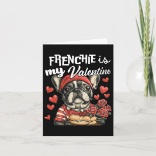 Cartão Frenchie é meu namorado amantes de cães Bulldog Fr
