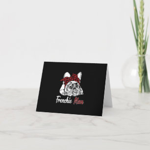 Cartão frenchie mãe buldogue francês com xadrez verme
