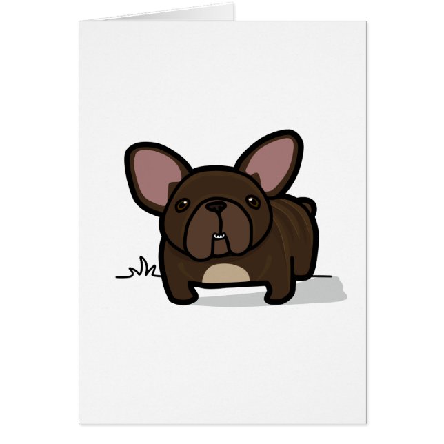 Cartão Frenchie rajado (Frente)