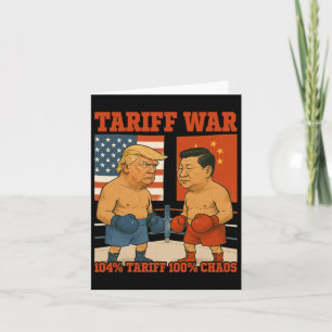 Cartão Frente à Guerra Tarifária Trump Vs Xi Jinping Boxi