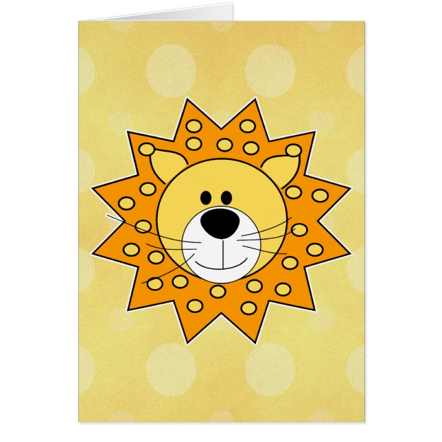 Cartão Frente de Leão Bonito (Frente)