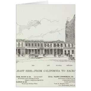 Cartão Frente do Leste da Califórnia e Sacramento