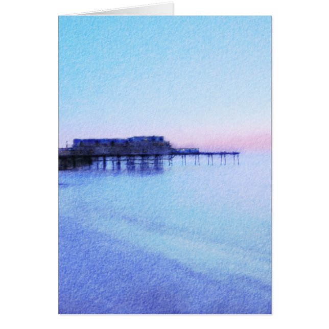 Cartão Frente do Mar de Aberystwyth (Frente)