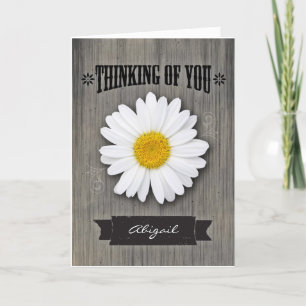 Cartão Frente Personalizada, Pensando em você, Rustic Dai