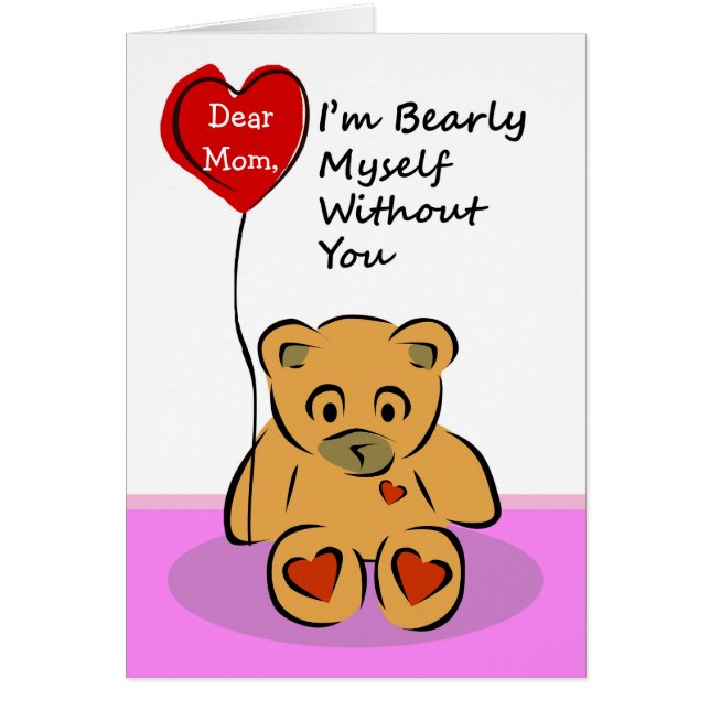 Cartão Frente Personalizada, Sem Minha Mãe, Me Aborrece (Frente)