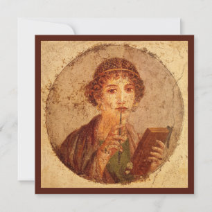 Cartão Fresco de Sappho em Pompeia