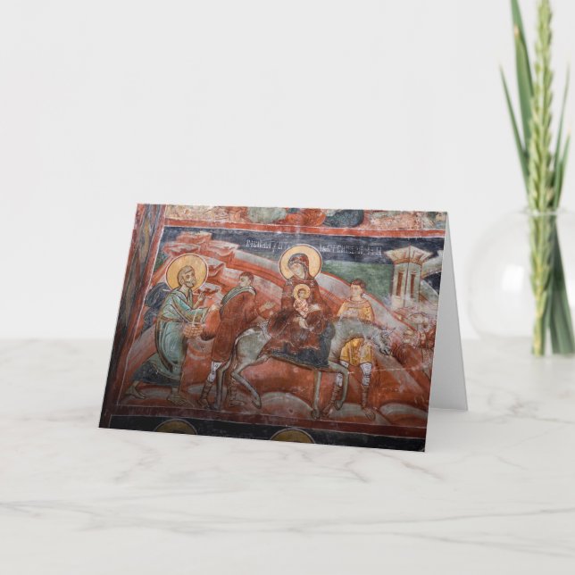 Cartão Frescoes from the 14th Century Serbian Church, (Frente)