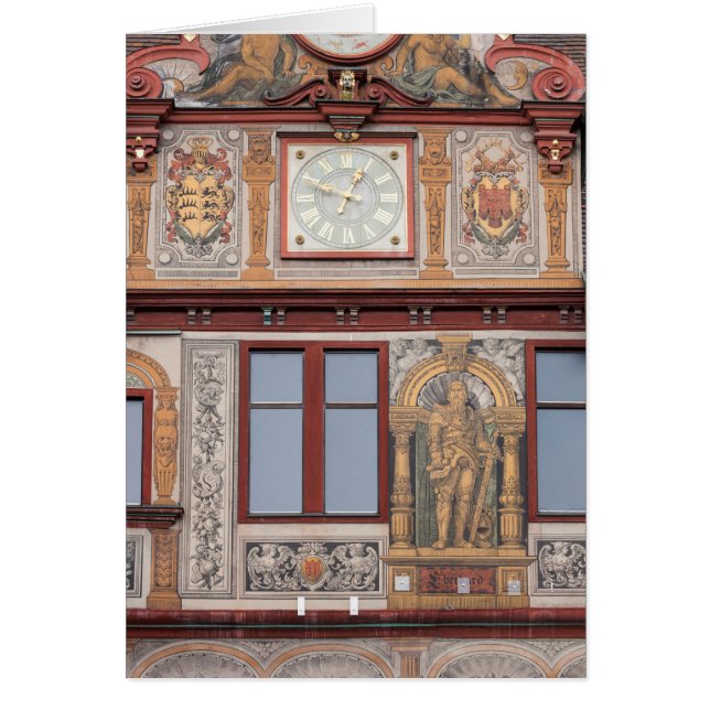 Cartão Frescos do Edifício da Cidade Velha (Frente)