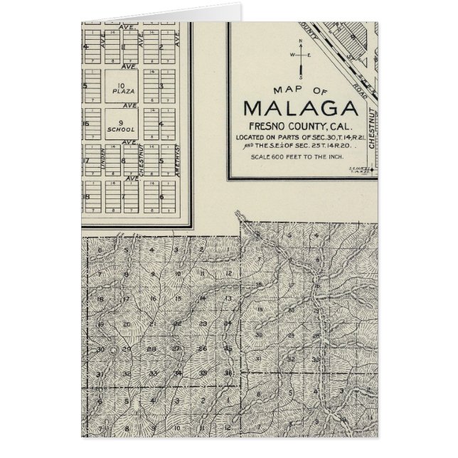 Cartão Fresno County, Califórnia 22 (Frente)