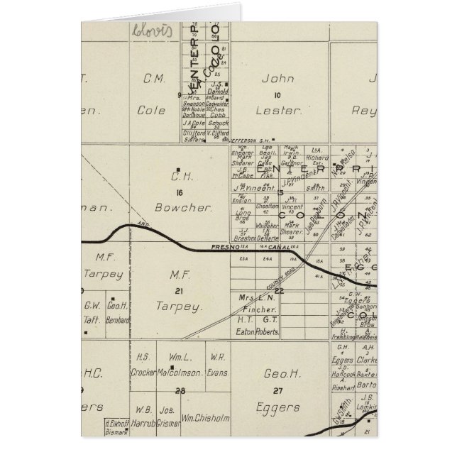 Cartão Fresno County, Califórnia 4 (Frente)