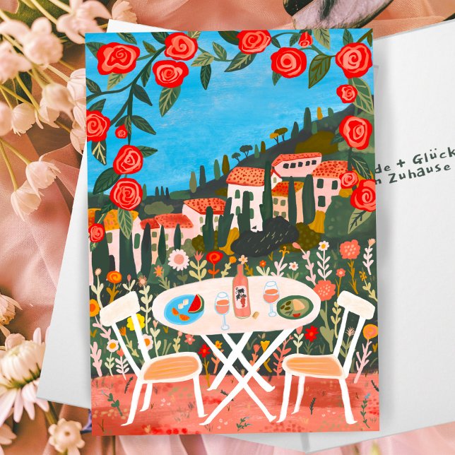 Cartão Freude Neuen Haus schöne Landschaft (Freude Neuen Haus schöne Landschaft Karte herzlichen Glückwunsch zu Ihrem neuen Zuhause Gouache art
)