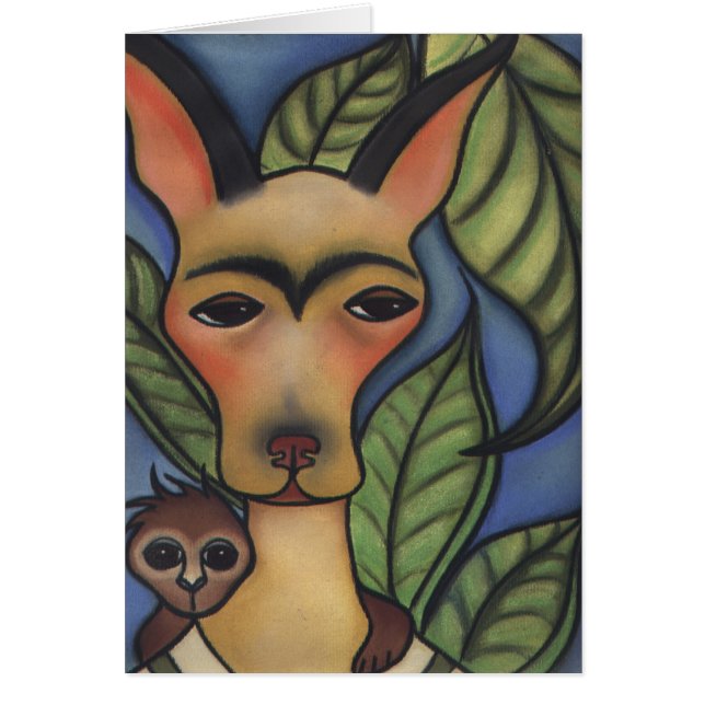 Cartão Frida com macaco (Frente)