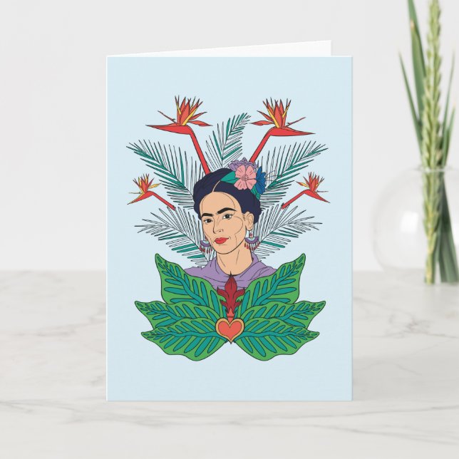 Cartão Frida Kahlo | Aves do paraíso (Frente)