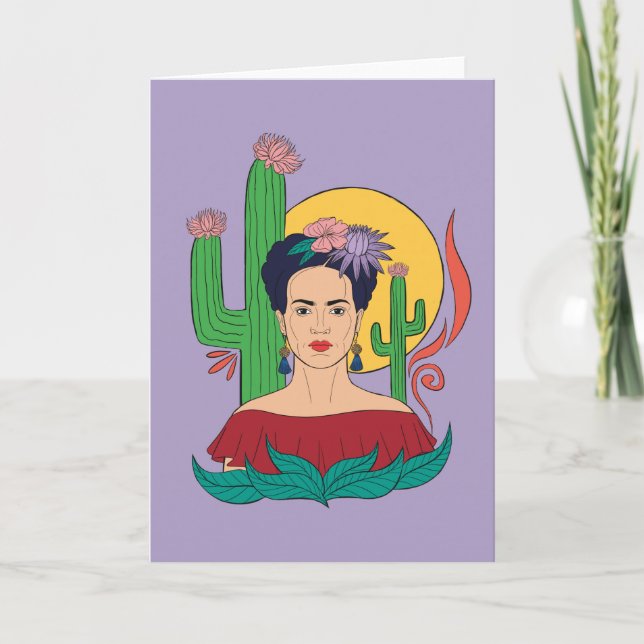 Cartão Frida Kahlo Desert Graphic (Frente)