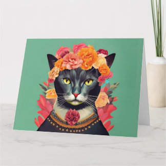 Cartão Frida the Cat Wall Clock