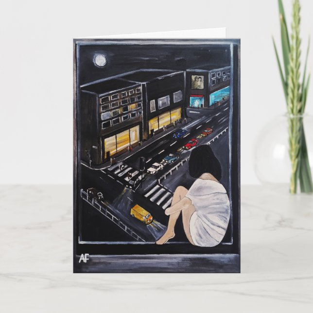 Cartão Friday Night Painting by Alfred Fox (Frente)