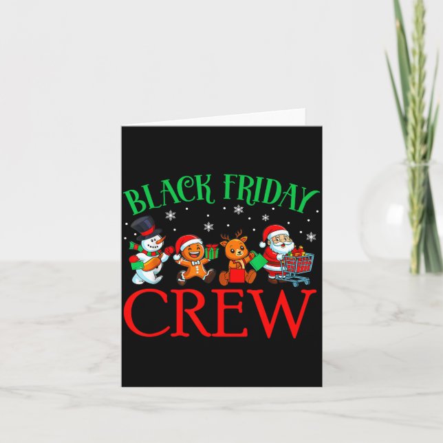 Cartão Friday Shopng Crew Christmas Black Shopng Family G (Frente)