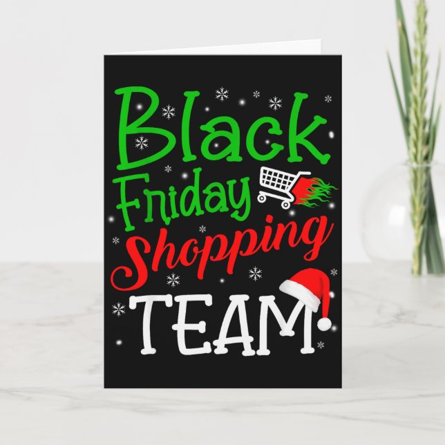 Cartão Friday Shopng Team Christmas Black Shopng Family G (Frente)