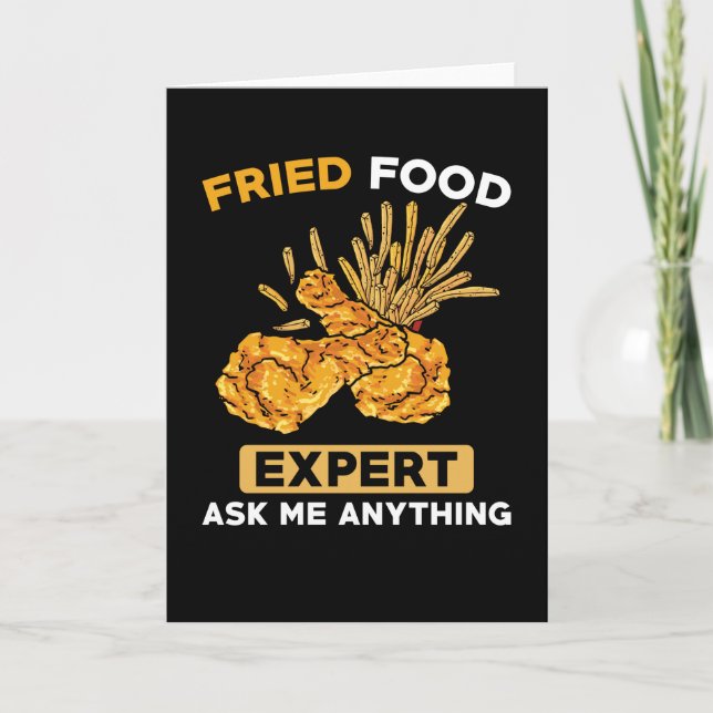 Cartão Fried Food Saying Funny (Frente)