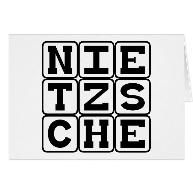 Cartão Friedrich Nietzsche, Filósofo (Frente Horizontal)