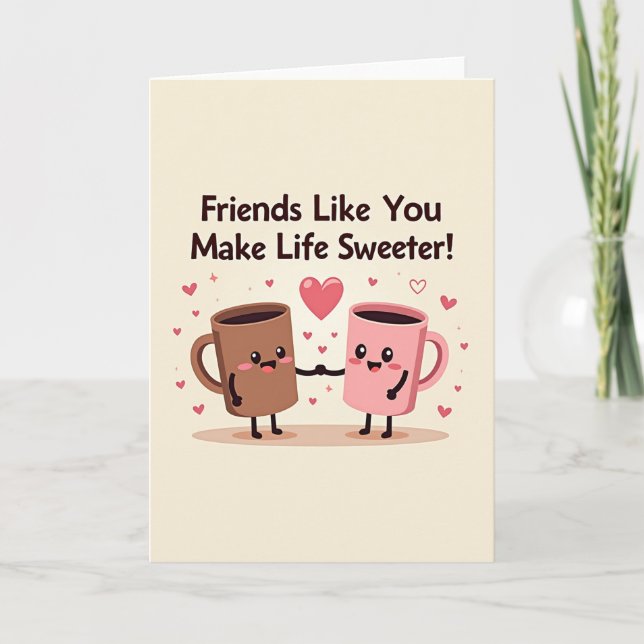 Cartão Friend Appreciation Mugs Card (Frente)
