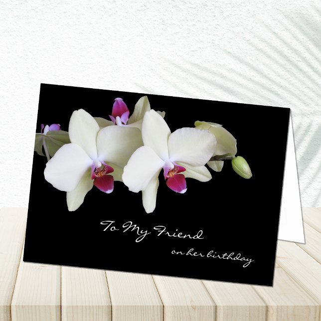Cartão Friend Birthday Card  -- Orchids (Criador carregado)