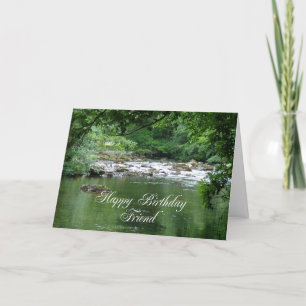Cartão Friend birthday card showing a river