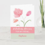Cartão Friend Custom Name Religious Birthday Blessing<br><div class="desc">A friend who is a Christian just like you will definitely appreciate this beautiful religious card for her birthday. Send her greetings and wishes with this custom name card.</div>
