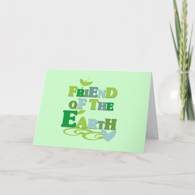 Cartão Friend of the Earth T-shirts and Gifts (Frente)