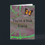 Cartão Friends<br><div class="desc">Designed photo with a butterfly to show your friendship.</div>