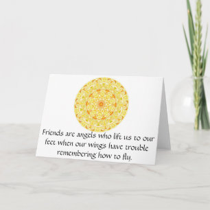 Cartão Friends are angels who lift us to our feet when...