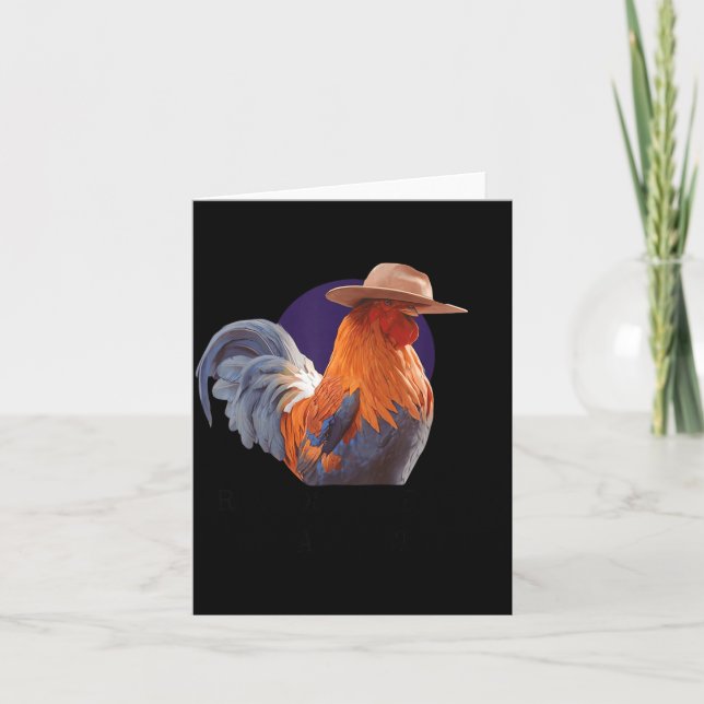 Cartão Friends Come And Go Scrappy Stays Funny Chicken Me (Frente)