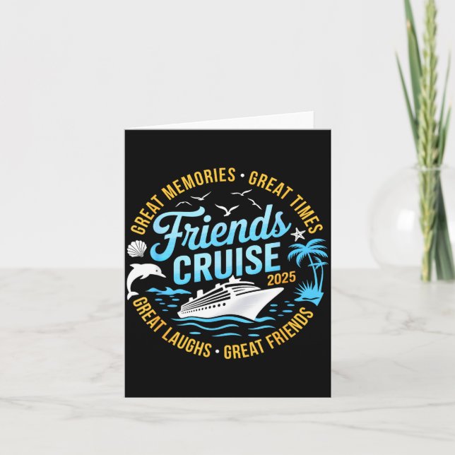 Cartão Friends Cruise 2025 Matching Group Vacation Trip C (Frente)