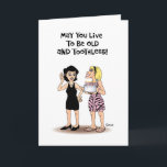 Cartão Friends Forever Birthday Card<br><div class="desc">Funny Birthday Greeting Card for a good female friend</div>