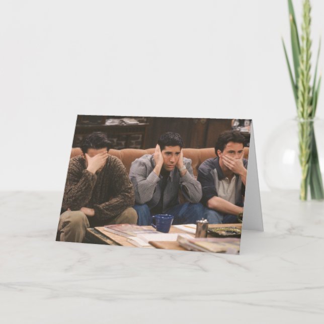 Cartão FRIENDS™ | Joey, Ross, and Chandler on the Couch (Frente)