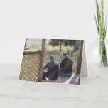 Cartão Friendship  Birthday Card<br><div class="desc">Two men sitting on porch,  deck,  doing nothing,  talking,  conversation,  friends,  friendship</div>