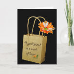 Cartão Friendship Daisy in Paper Bag<br><div class="desc">Single gerbera daisy in plain brown sack.</div>