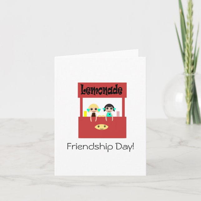 Cartão Friendship Day: Lemonade Stand (Frente)