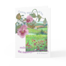 Friendship greeting with impressionist landscape