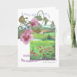Cartão Friendship greeting with impressionist landscape