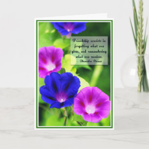 Cartão Friendship - Morning Glories Greeting Card