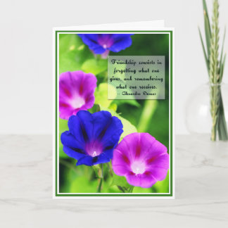 Cartão Friendship - Morning Glories Greeting Card