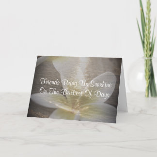 Cartão Friendship Quote Beautiful Plumeria Greeting Card