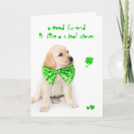 Cartão Friendship St Patricks Day Puppy