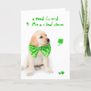 Cartão Friendship St Patricks Day Puppy