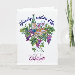 Cartão Friendship Wine of Life Card