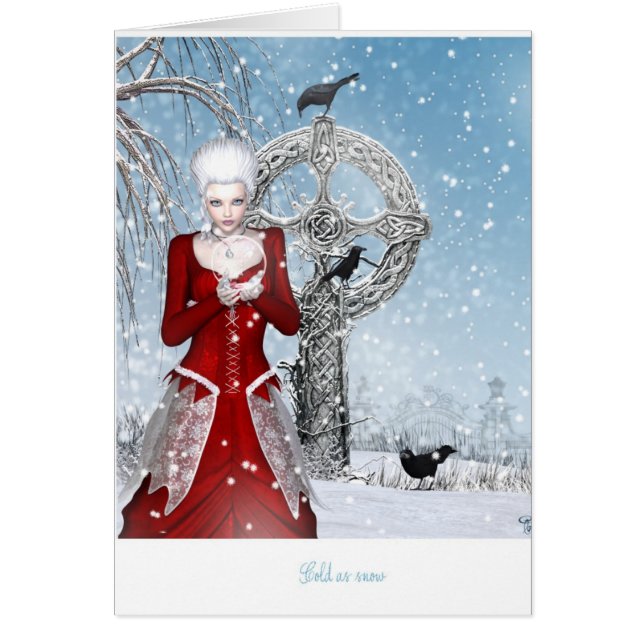 Cartão Frio como a neve (Frente)