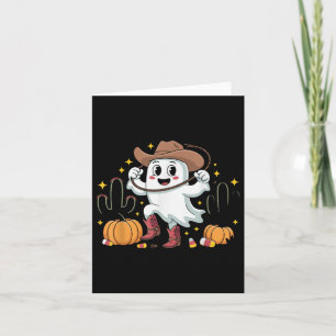 Cartão Frio Funny Cowboy Halloween Ghost Western Fall Par
